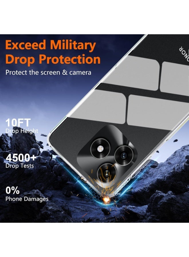 جراب شفاف لهاتف Honor X5C / Honor X5D، مصنوع من السيليكون المرن الناعم المقاوم للصدمات، غطاء خلفي شفاف متوافق مع Honor X5D / X5D Plus / X5C / X5C Plus - Image 5
