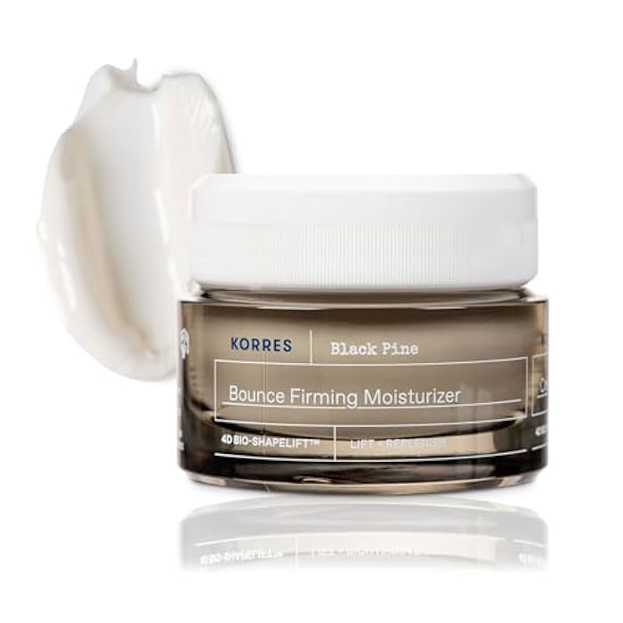 KORRES Black Pine Bounce Firming Moisturizer, Plumping & Hydrating Face Cream with Black Pine Extract, Vegan & Silicone Free Anti-Aging Skincare for Fine Lines & Wrinkles, Made in Greece, 1.35 Fl Oz - Image 1