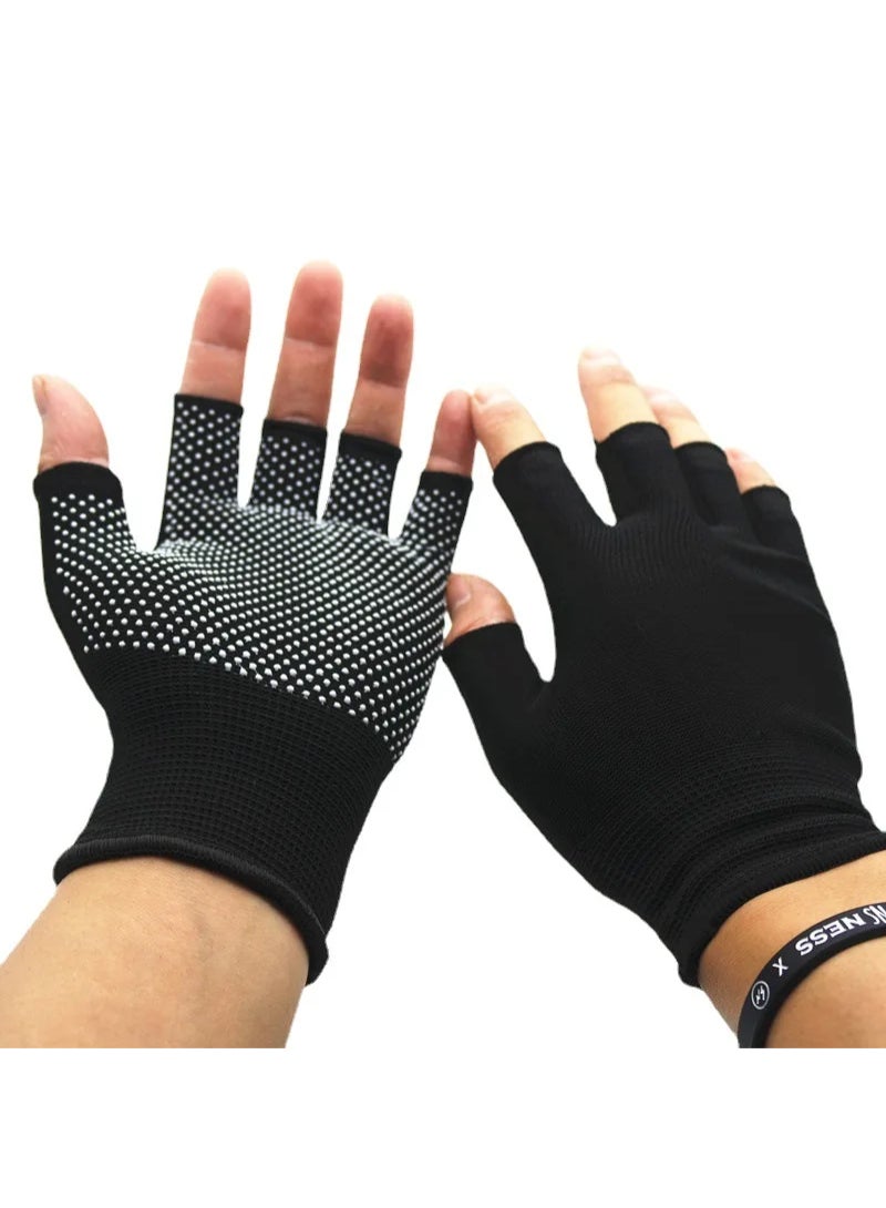 AROAQ Fishing Mittens Moisture-Wicking Sweat Absorbing Professional Outdoor Bicycle Non-Slip Compression Gloves - Image 1