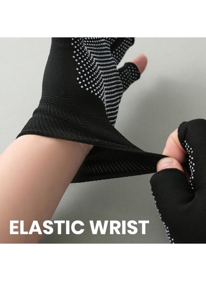 AROAQ Fishing Mittens Moisture-Wicking Sweat Absorbing Professional Outdoor Bicycle Non-Slip Compression Gloves - Image 2