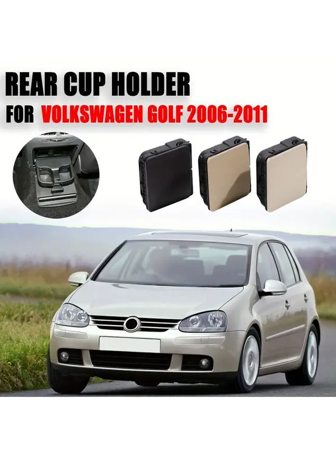 Rear Cup Holder for Volkswagen Golf 2006-2011 Black Storage Rack Interior Accessory - Image 1