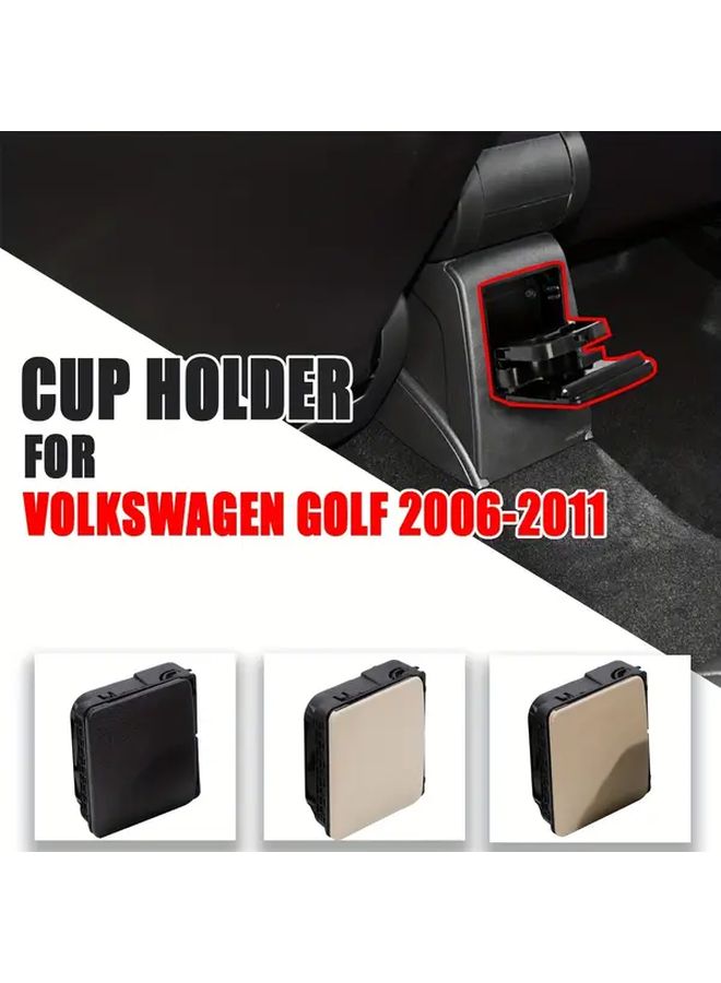 Rear Cup Holder for Volkswagen Golf 2006-2011 Black Storage Rack Interior Accessory - Image 3