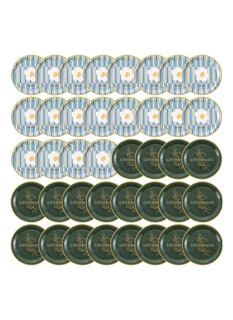 Generic Cake Paper Plates Candy Disposable Plate Round Paper Dessert Plates Degradable Party Plate Strong, Sturdy Party Supplies Plates for Birthday, Holiday, Wedding, Dining 40 Pack, 7In  - Image 1