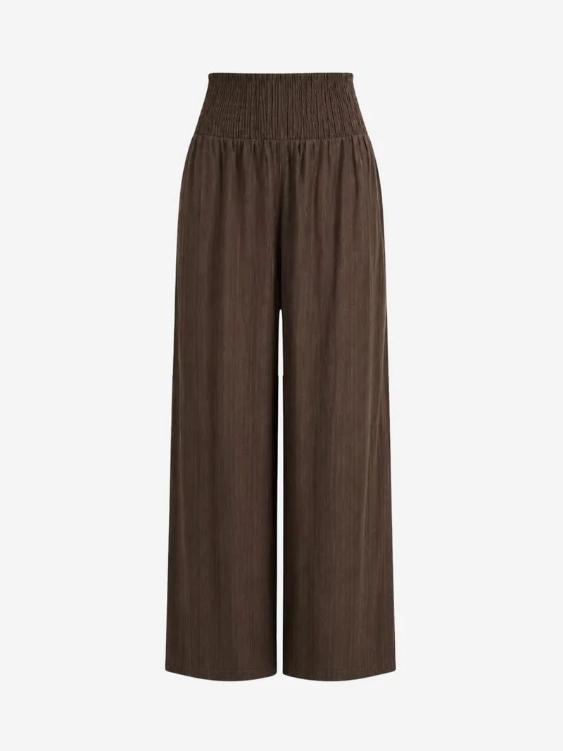 Mixray Coffee Brown Mixray Modal Blend Knit Co-Ord Set for Women | Best Price UAE