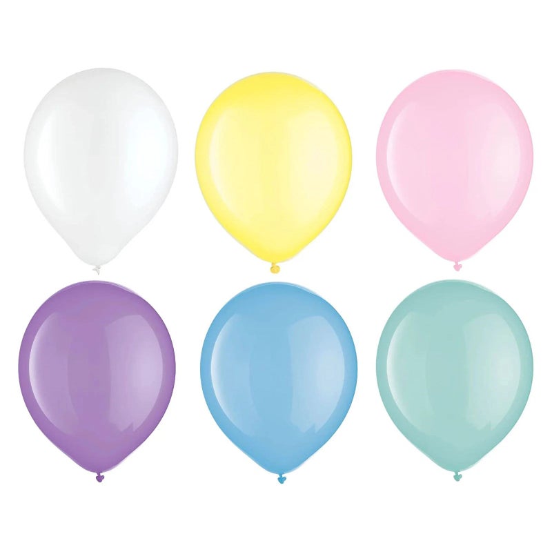 Amscan Birthday Party Favor Pearlized Latex Balloons, 12 Inch, Multi Color - Image 1