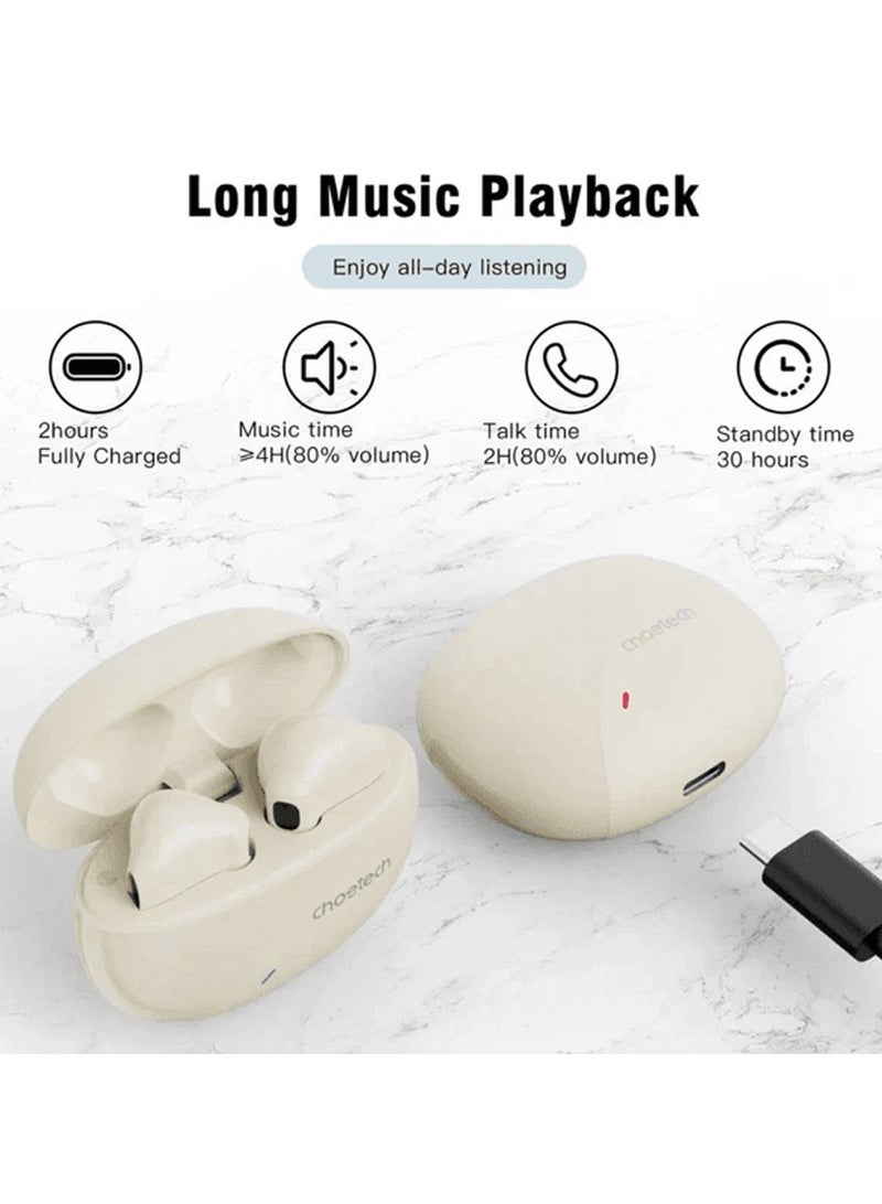 تشوتيك Choetech T24 True Wireless Earbuds white - Image 5