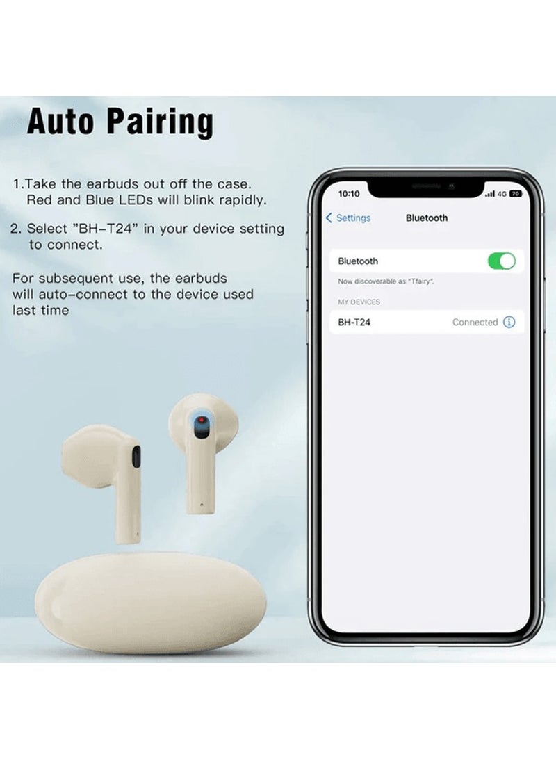 تشوتيك Choetech T24 True Wireless Earbuds white - Image 2
