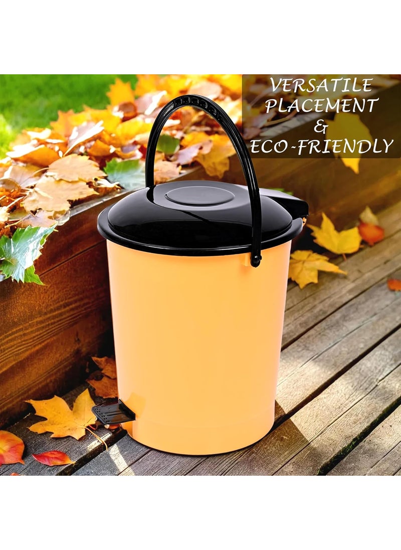 Urbane Home Urbane Home Pack of 3 Pedal Dustbin Dustbin with Lid Garbage Bin with Handle Dustbin for KitchenBathroom Wet Dry Waste Bin Black Dhakkan Trash Can 10 LTR Multicolor  - Image 4