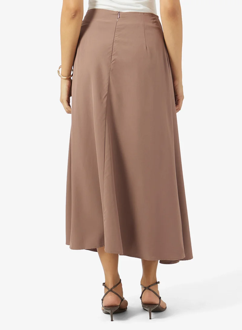 Ella  A-line Skirt With Side Pleats for Women | Best Price UAE