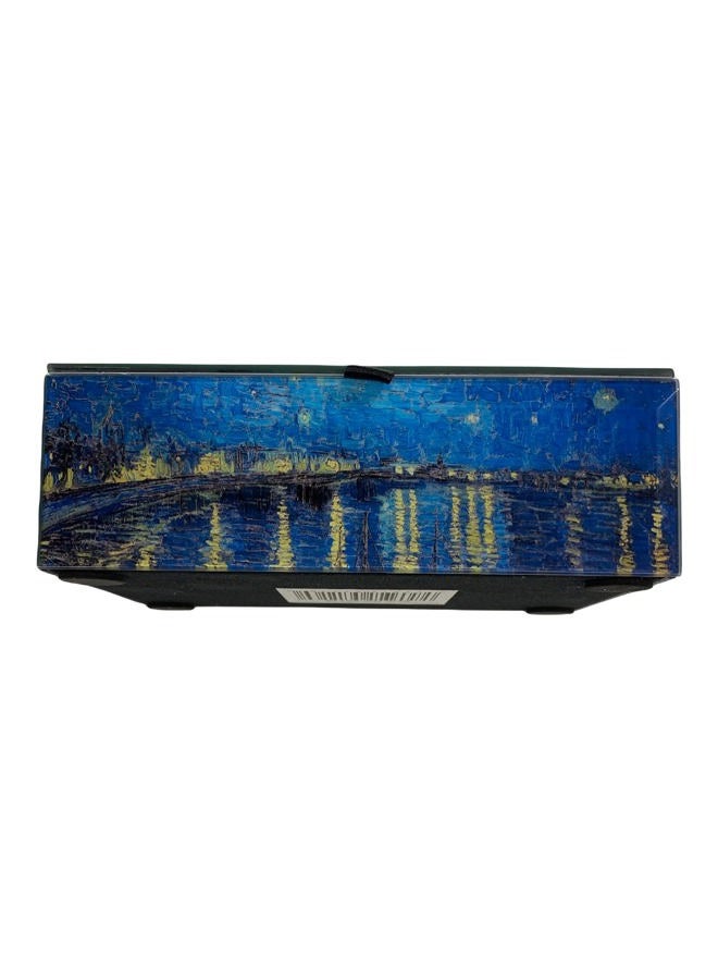Value Arts Vincent Van Gogh Keepsake Box, Starry Night at the Rhone Jewelry & Trinkets Beveled Glass, Lined, Hinged Lid - Image 4