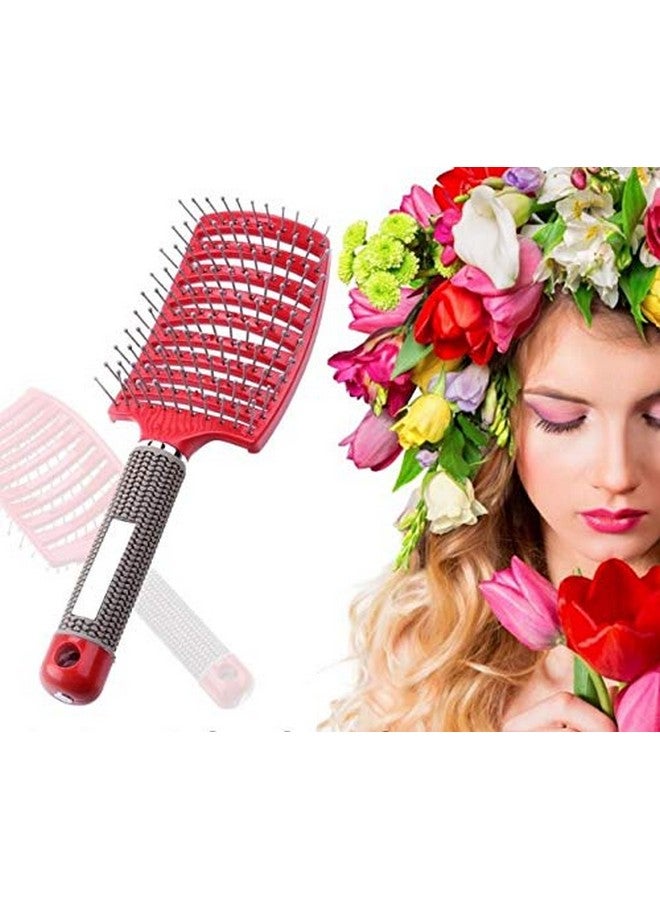 Alexvyan Hair Scalp Massage Comb Hairbrush Bristle Nylon Women Wet Curly Detangle Hair Brush For Salon Hairdressing Styling Tools - Image 2