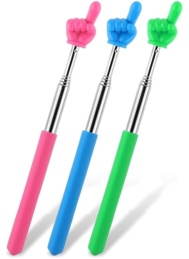 erorex - Telescopic Teachers Pointer 3Pcs Extendable Pointing Stick Retractable Pointer Whiteboard Pointer Hand Pointer Stick For Teacher Classroom Aids Pink Blue Green - Image 1