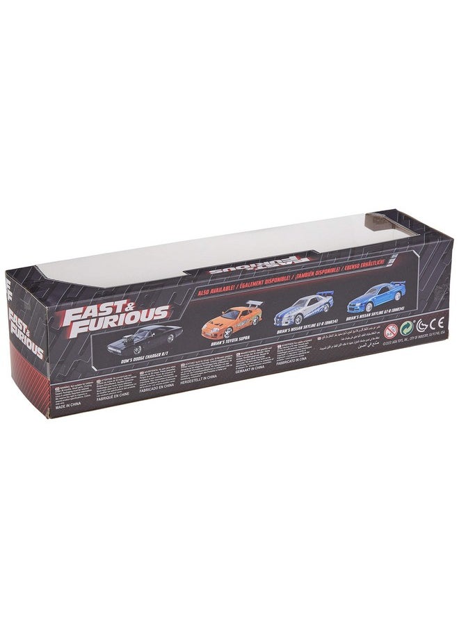 Jada Toys - Fast & Furious Brian'S Nissan Skyline Gtr R34 Silver & Nissan Gtr R34 Blue 1:32 Die Cast Car Toys For Kids And Adults - Image 1