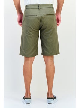 DeFacto Men Plain Chino Short, Olive  - Image 4
