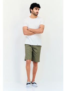 DeFacto Men Plain Chino Short, Olive  - Image 3