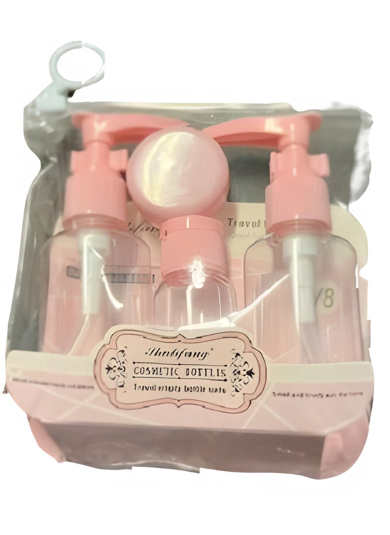 Generic Travel Bottles Set for Cosmetics - Squeezable and Refillable - Leak Proof with Custom Labels - 4Pieces - Pink 