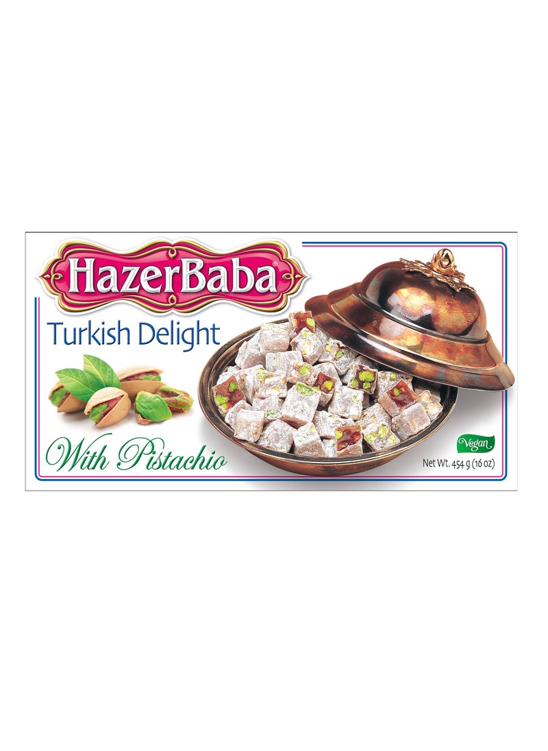 HazerBaba - Turkish Delight Pistachio Sweets 454g - Image 1
