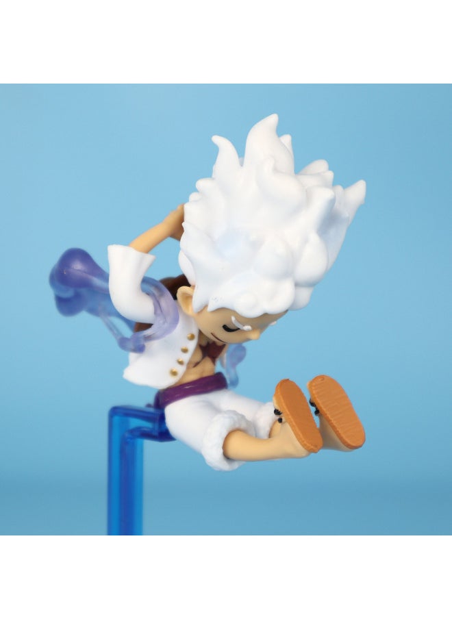 Generic - One Piece Cartoon Handmade Q Version Nika Luffy Blind Box Handmade Ornaments Sun God Form Five-gear Luffy-color:Version Of Nika Luffy 5 Models [bag] - Image 1