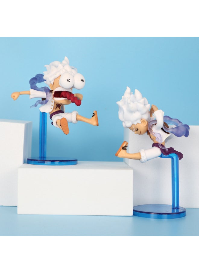 Generic - One Piece Cartoon Handmade Q Version Nika Luffy Blind Box Handmade Ornaments Sun God Form Five-gear Luffy-color:Version Of Nika Luffy 5 Models [bag] - Image 1