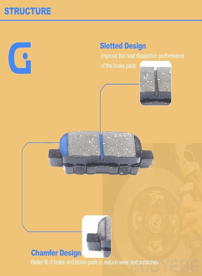 GuuYebe Front Brake Pads Kit,For Toyota 2020-2024 Sienna Camry Highlander Crown RAV4 Prime Grand Highlander bZ4X Avalon 2025 Crown Signia,For Lexus 2010-2023 RX350,For Subaru 2023 Solterra,D1324 - Image 2