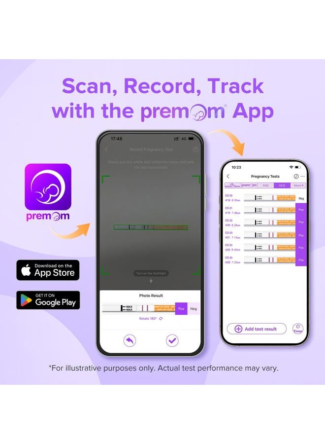 Premom Pregnancy Test Strips -30-Pack Individually Wrapped Pregnancy Test Kit- Over 99% Accurate And Powered By Ovulation Predictor Ios And Android App - Image 5