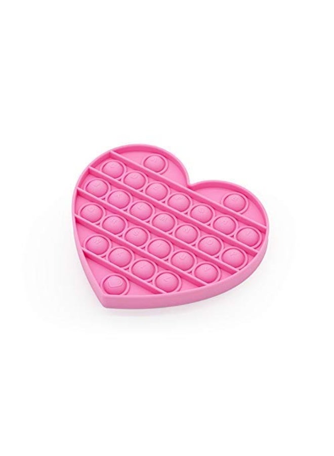 SOTI Pink Heart for Girls Pop Bubble Fidget Xmas Gift Sensory Toy with Alphabets Kids Birthday Party Classroom Prize Stress Reliever Pink Heart - Image 2