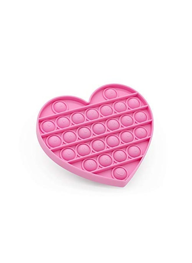 SOTI Pink Heart for Girls Pop Bubble Fidget Xmas Gift Sensory Toy with Alphabets Kids Birthday Party Classroom Prize Stress Reliever Pink Heart - Image 5