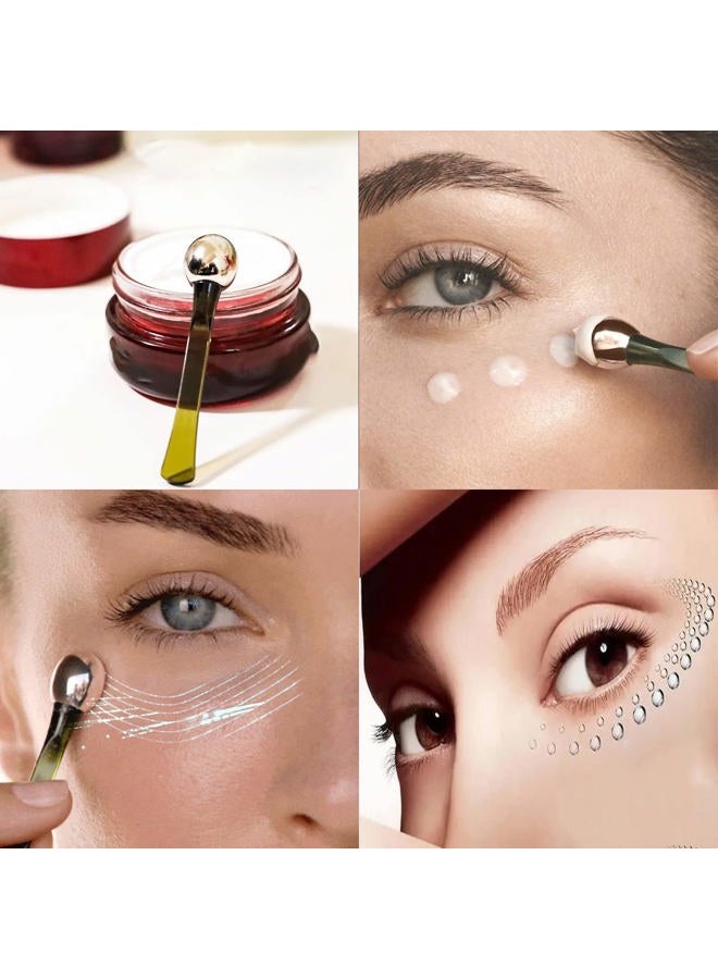 Marfort 2 in 1 Roller Eyes Cream Applicator Wand and T-Shape Massager Tool for Facial Massage, Reduce Puffiness (Green-1) - Image 4