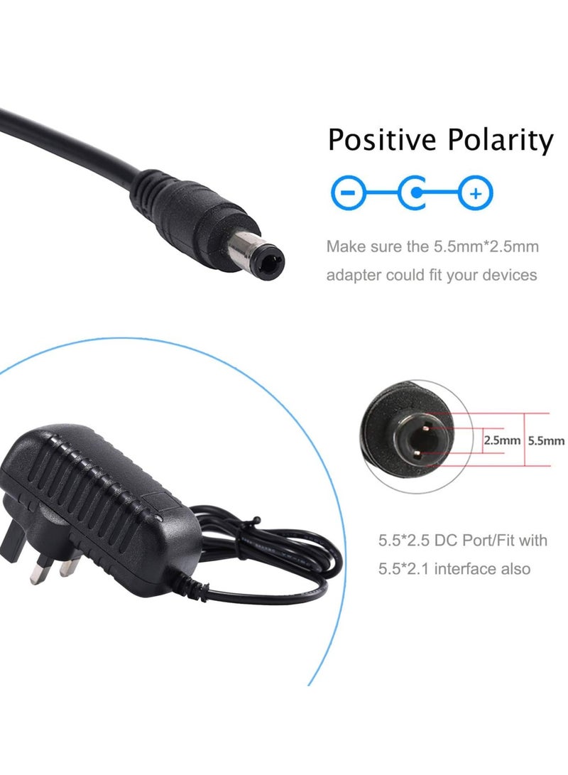 محول إمداد طاقة 12 فولت 2 أمبير تيار متردد/تيار مستمر 110-240 فولت 50-60 هرتز 12 فولت 2 امبير 24 واط محول UK محول سائق لمصابيح LED وكاميرا سي سي تي في وإيه دي اس ال - Image 5