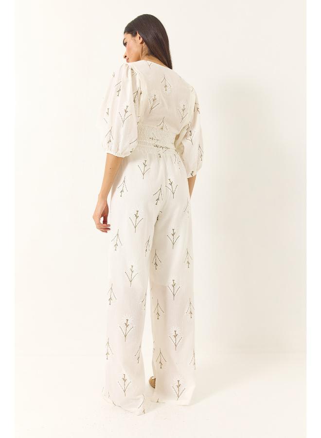 Ginger Floral Wrap Top & Pant Coord Set - Image 2
