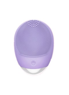 Electric Silicone Facial Cleansing Brush Ultrasonic Wave Beauty Instrument Skin Care Device Multi-Function Professional Factory Violet