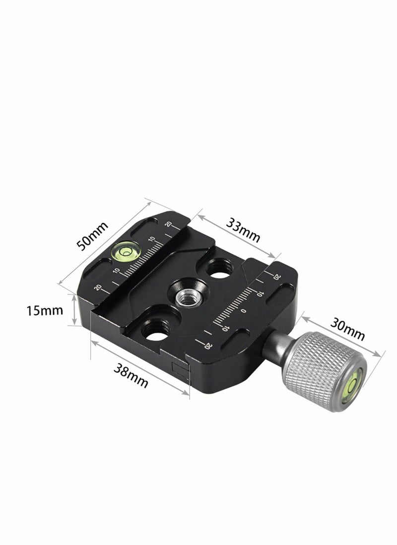 KASTWAVE - 50mm Quick Release Clamp with Arca Swiss Style for Tripod Ballhead Aluminium Universal Quick-Change Seat, Monopod Head, Plate - Image 1