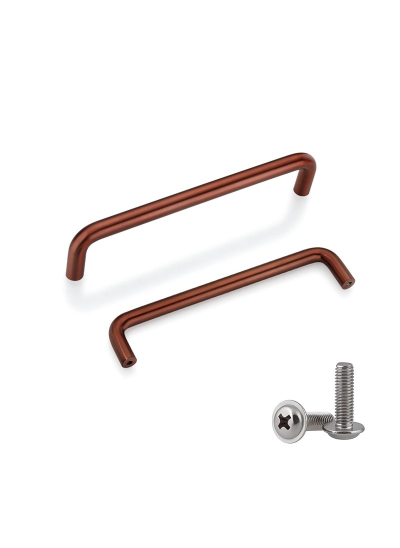 HOMRA HOMRA Stainless Steel 6 Inches Kitchen Cabinet Drawer Handles PVD Matt Rose Gold Finish Handles Furniture Door Pull Handles Pack of 4 Pieces  - Image 1