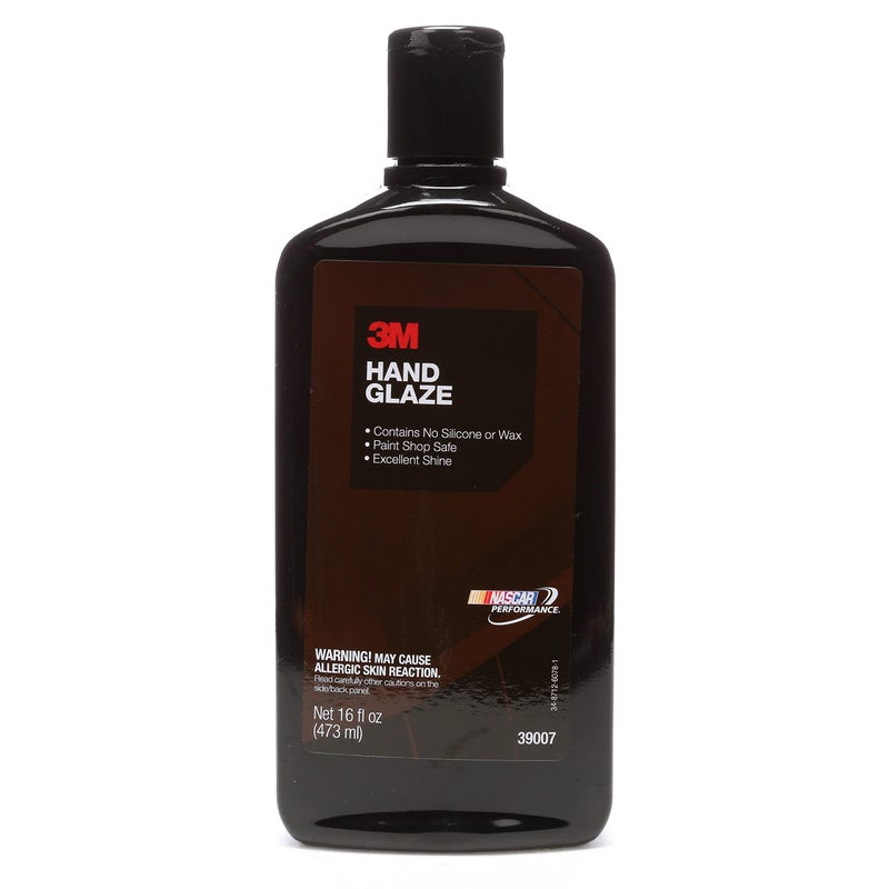 3M Hand Glaze, 39007, 1 pt (16 fl oz/473 mL), Restores a Brilliant Shine and Sparkle to Automotive Paints