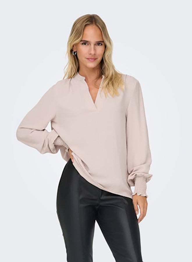 ONLY ONLY Womens Mette V-Neck Longsleeve Smock Top Woven  - Image 2
