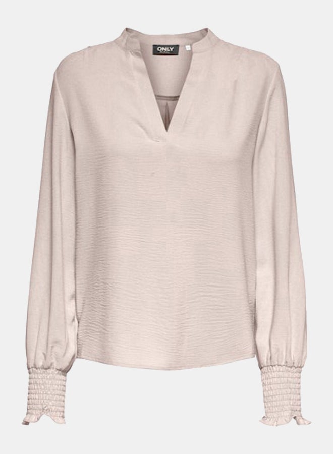 ONLY ONLY Womens Mette V-Neck Longsleeve Smock Top Woven  - Image 3