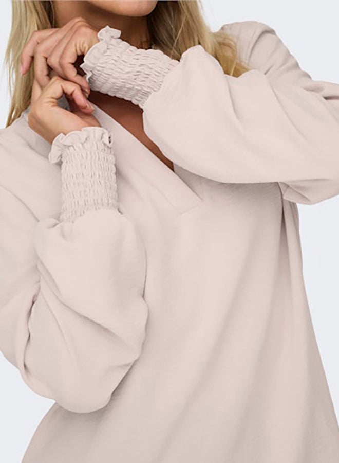 ONLY ONLY Womens Mette V-Neck Longsleeve Smock Top Woven  - Image 4