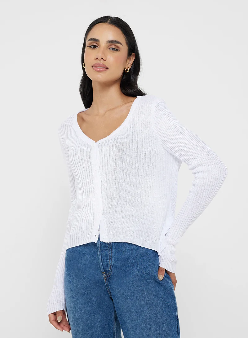 Ginger Basics Essential Kniited Button Down Cardigan