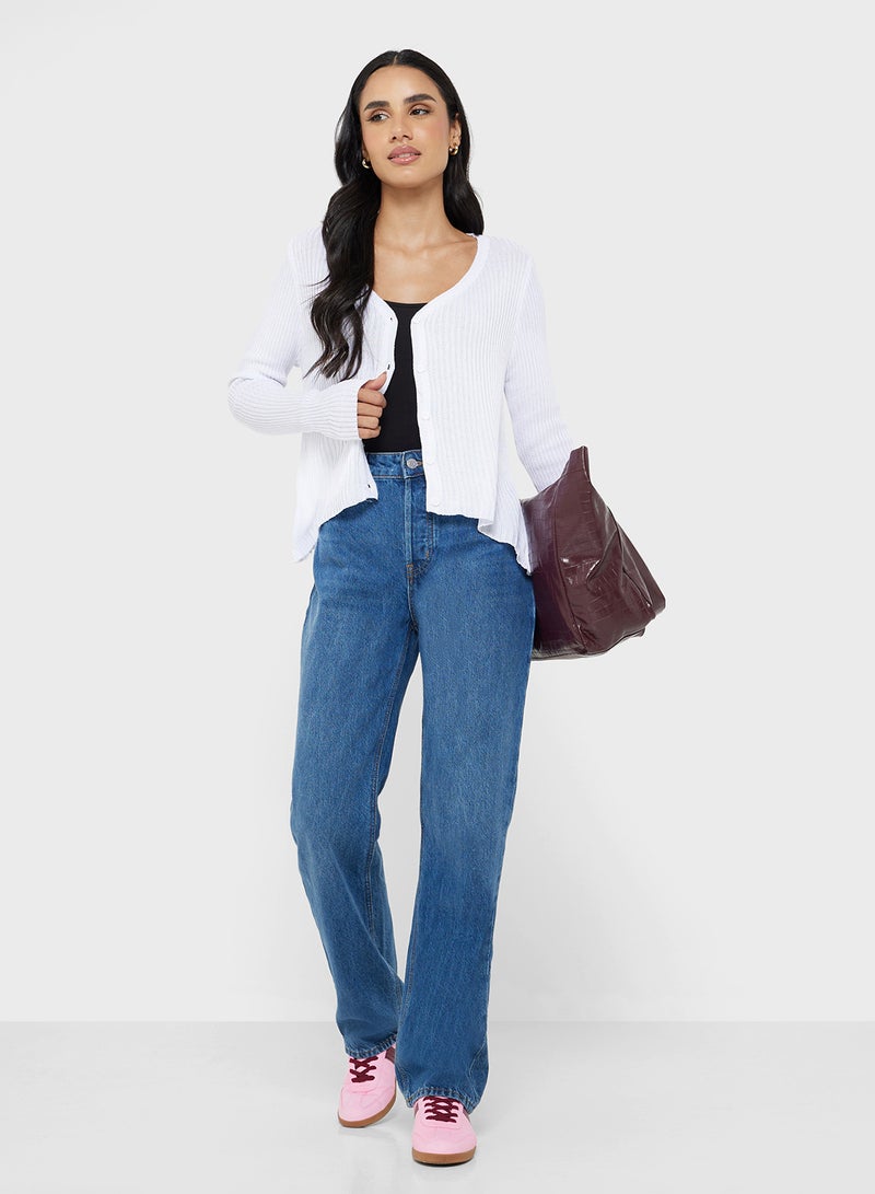 Ginger Basics Essential Kniited Button Down Cardigan - Image 4