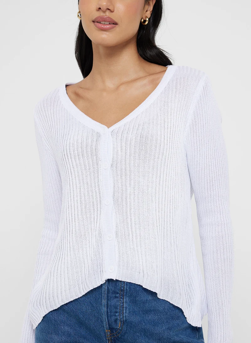 Ginger Basics Essential Kniited Button Down Cardigan