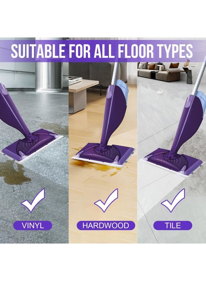 YHOVID Mopping Pad Refill Compatible with Wet Jet Mop, Disposable Multi Surface Wetjet Hardwood Floor Cleaner Spray Mop Pads Refills, Thickness & Absorbent (60) - Image 2