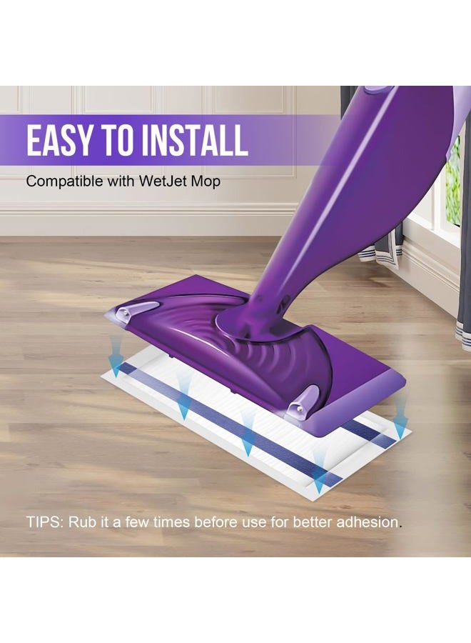 YHOVID Mopping Pad Refill Compatible with Wet Jet Mop, Disposable Multi Surface Wetjet Hardwood Floor Cleaner Spray Mop Pads Refills, Thickness & Absorbent (60) - Image 5