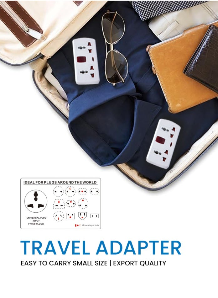 MODI 4-Way Extension Socket Multi Plug Wall Extender Universal Power Adapter withPower Switch Compact Extension Socket for Home, Office and Daily Use - Image 5