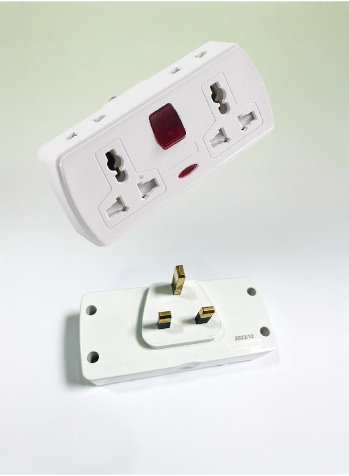 MODI 4-Way Extension Socket Multi Plug Wall Extender Universal Power Adapter withPower Switch Compact Extension Socket for Home, Office and Daily Use - Image 4