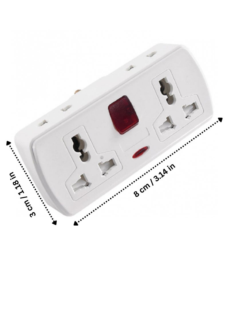 MODI 4-Way Extension Socket Multi Plug Wall Extender Universal Power Adapter withPower Switch Compact Extension Socket for Home, Office and Daily Use - Image 3
