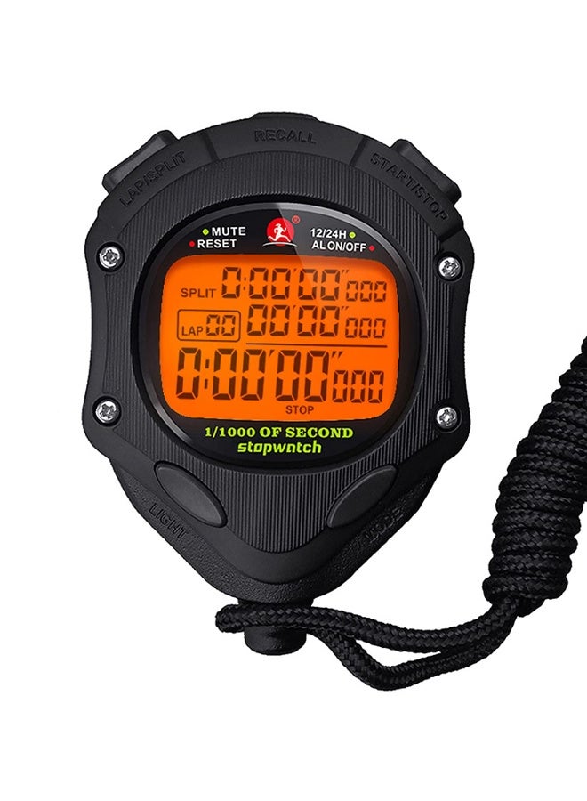 KISSUN Digital Stopwatch Timer with Back Light Stop watch 0.001second Timing|100 lap Memory,Large dispaly Alarm Clock for Coach Sports Swimming Running Marathon Competition(100LAP(Back Light)) - Image 1