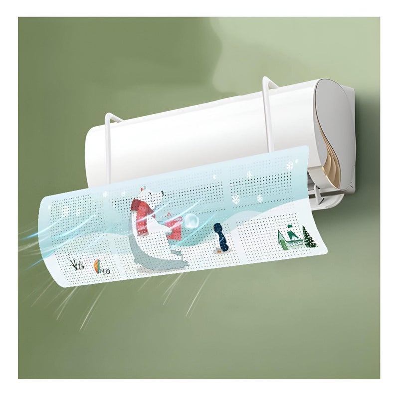 Air Deflector - Adjustable AC wind diverter for 70-105cm units, prevents direct cold air flow, improves comfort and airflow distribution in rooms or offices - Image 1