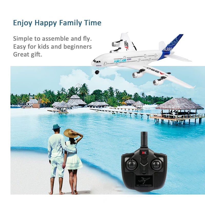 GoolRC RC Airplane, WLtoys XK A120 A380 Aircar Model Plane, 3CH 2.4G Remote Control Airplane, EPP Fixed-Wing RC Aircraft RTF Toy for Adults - Image 5
