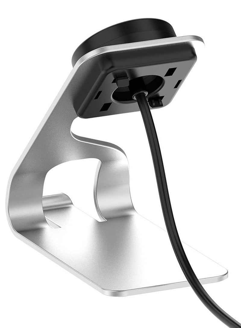 Excefore Charger Stand Dock Compatible with for Garmin Fenix 5 5S 5X Plus 6 6S 6X Pro 7 7S 7X, for Forerunner 45 45S 245 Music, for Vivoactive 3 4 4S, for Approach S40 S60 S12, for Venu Sq 2 2S Plus (Silver) - Image 2