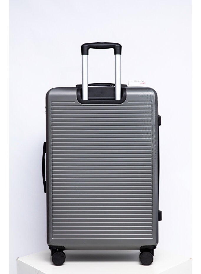 Space Luggage Set of 3 Hardside with Spinner Wheels & Lightweight ABS Luggage for Travel, 28/24/20, Grey - Image 3